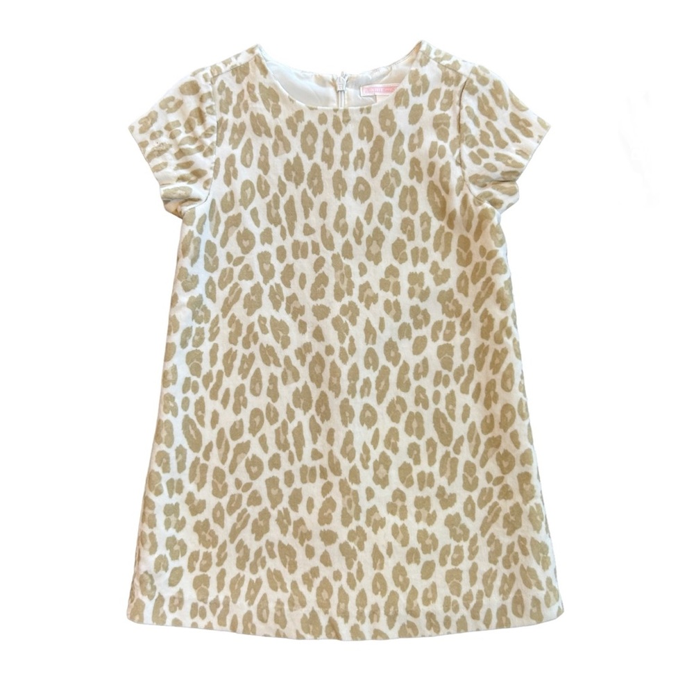 Janie and Jack animal cheetah print velvet short sleeve sheath dress size 2T
